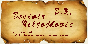 Desimir Miljojković vizit kartica